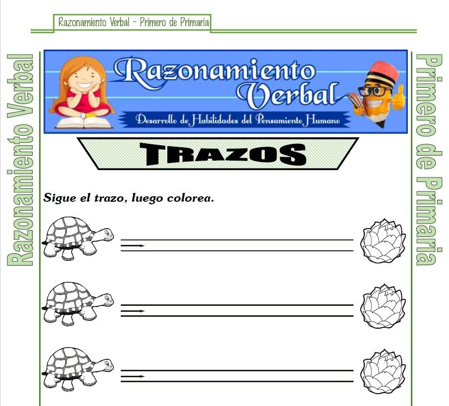 ficha de trazos y grafias para primero de primaria
